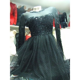 Rochie neagra din voal